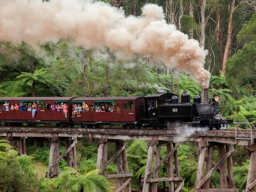 Melbourne: Puffing Billy Steam Train and Philip Island - Puffing Billy Steam Train through the Dandenong Ranges: why it works