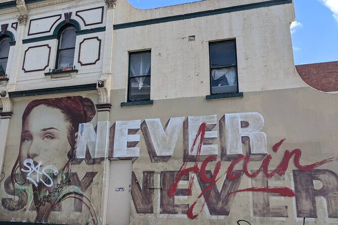 Melbourne Street Art Quest: Self-Guided Urban Story Game - RONE’s Never Enough and Wonderlust’s text